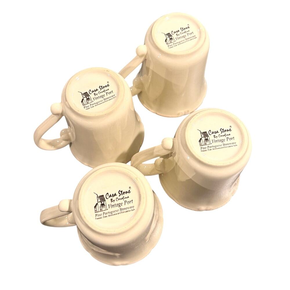 Casafina Casa Stone Vintage Port set of 4 stoneware mugs - Picture 7 of 9
